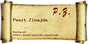Peszt Zinajda névjegykártya